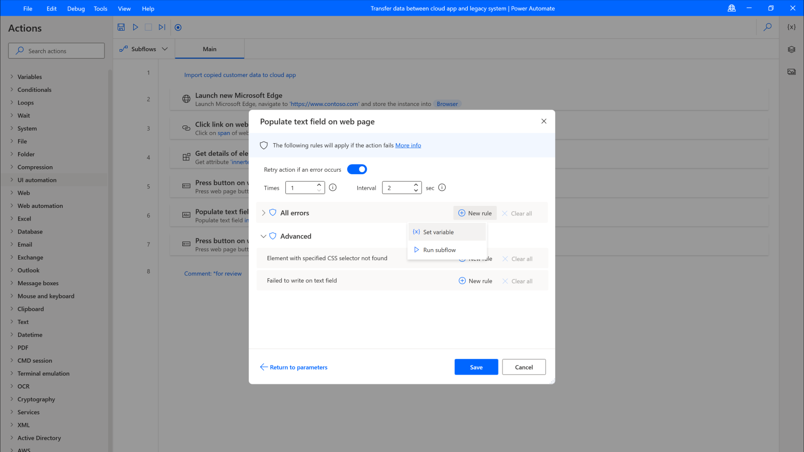 Run automation with human interaction or in the background